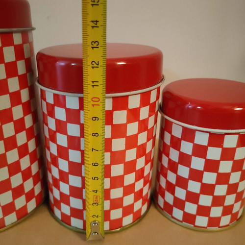 Vintage metal tins set of 3 new