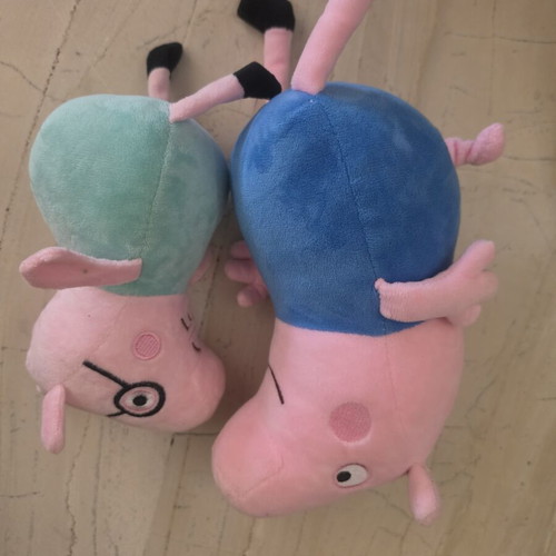 George and Daddy Pig plush toys like new, sold together