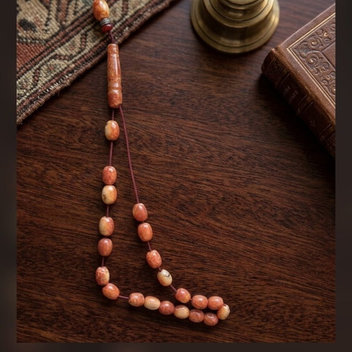 Kompoloi Mylokorallo 33 cm like new, handmade Greek worry beads