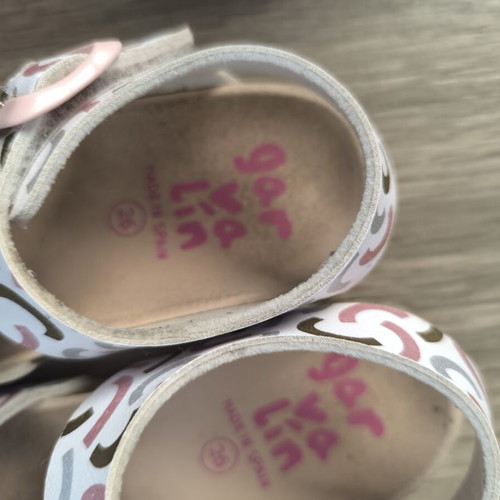 Garvalin white sandals for girls, size 26