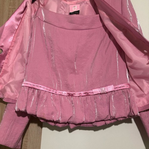 Angelo Psarros women's suit new, pink jacket with skirt