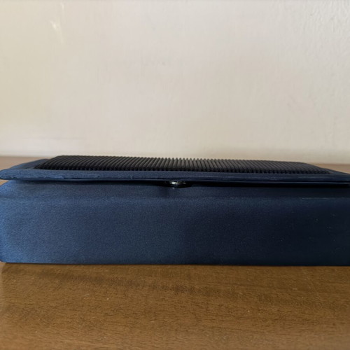 Doca evening bag like new, black and blue, two straps