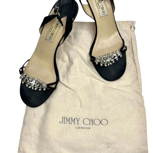 Jimmy Choo diamond satin heels size 40, black