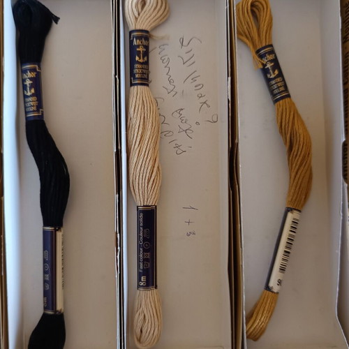 Set of 48 Anchor and D.M.C. new embroidery and crochet threads