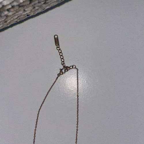 Set of 2 Necklaces like new with s.steel chain and blue-purple beads