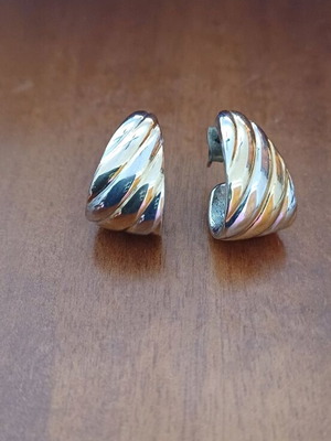 Earrings used gold and silver color