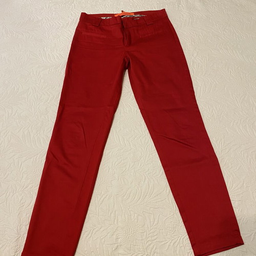 Mango slim fit pants red size XS like new