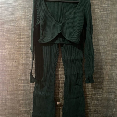 Zara top and pants set like new, green