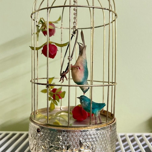 Vintage decorative birdcage used, 70s-80s