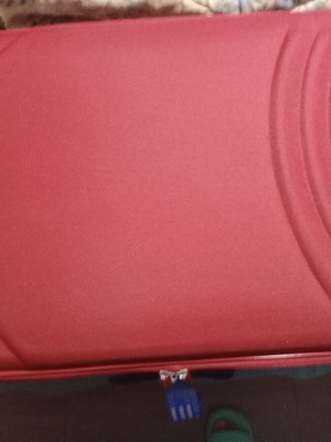 Red suitcase 40x60 cm new with handle and wheels