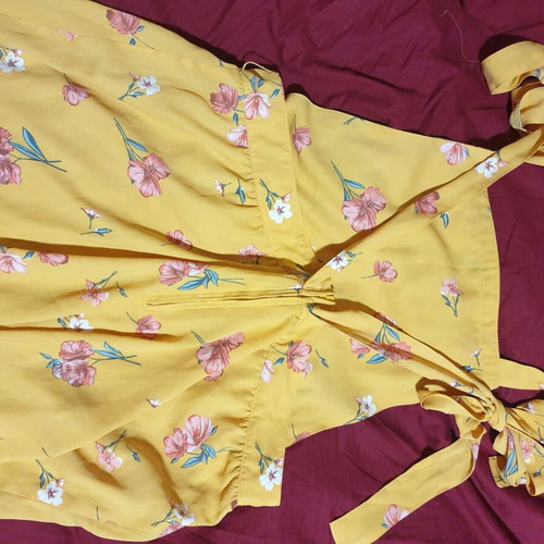 H&M Floral Salopette XL like new, orange multicolor