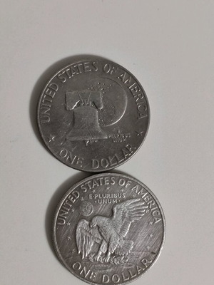 US 1 Dollar Coins used 1972 and 1976