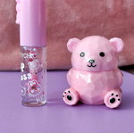 Pink set glitter lip gloss bears new