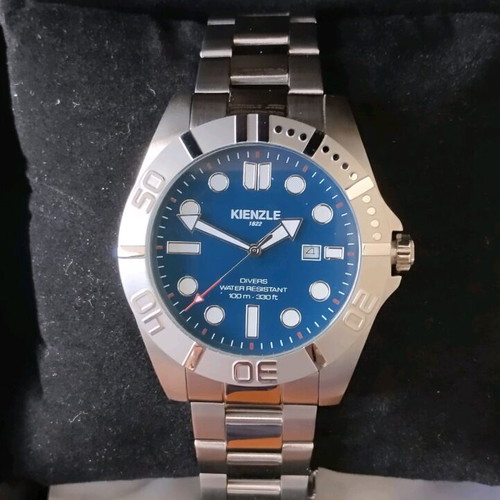 Kienzle 1822 Diver men's watch, navy blue, stainless steel 316L