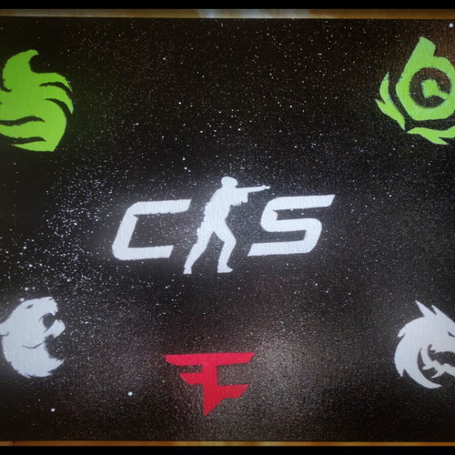 Freestyle painting on canvas for CS gamers, new, 30×40 cm