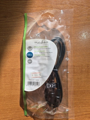 Nedis Stereo Audio Cable new 3.5mm male to 3.5mm male