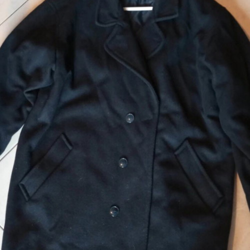 Men's coat like new, black, size L