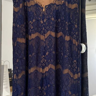 Evening elegant blue dress handmade by Cypriot designer, used