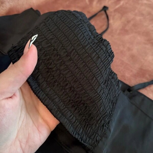 Satin top black like new, size Large from H&M