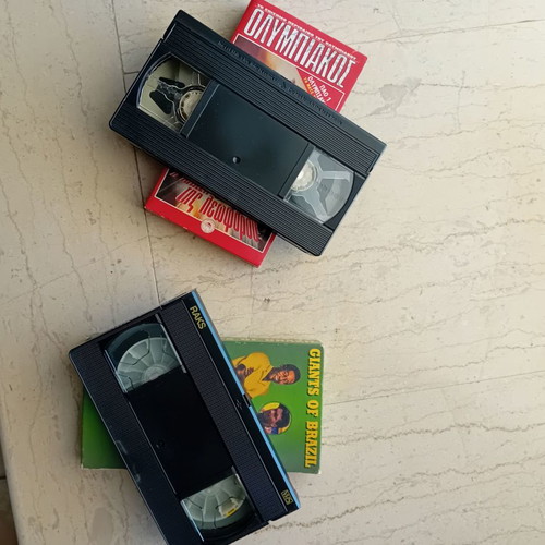 Football videocassettes Olympiakos and Brazil vintage, rare