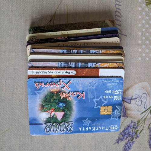 Phone cards used, collectible pack of 20 cards