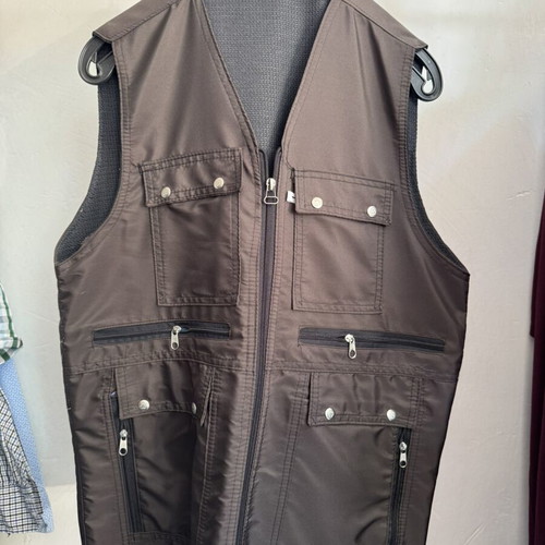 Multi-pocket vest, brown, XXL