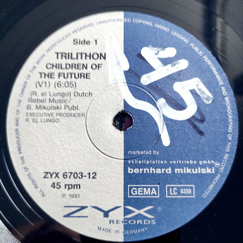 Trilithon Children Of The Future 12'' Vinyl Maxi Single used, electronic
