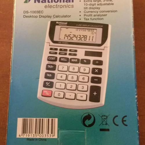National DS-1003EC calculator new
