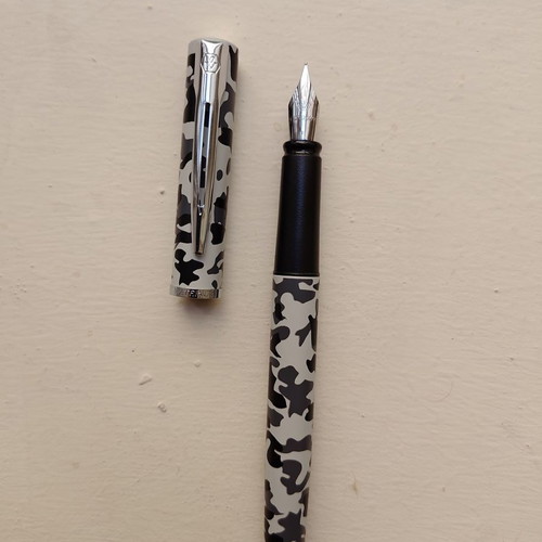 Waterman Allure Camo fountain pen used, metal body, fine nib