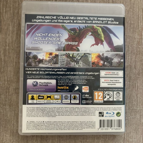 Earth Defense Force 2025 PlayStation 3 game, complete