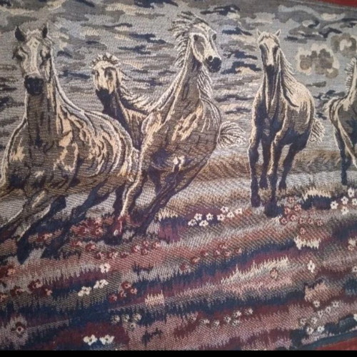 Wall hanging with horse theme like new, 1.80×0.80 m