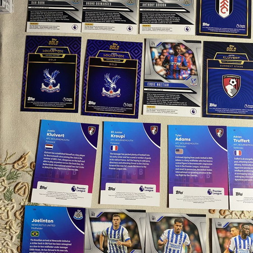 Topps Gold and Panini Prizm Base Premier League Collection new
