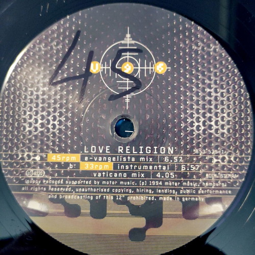U96 Love Religion 12'' Vinyl Single used, electronic 1994 Europe