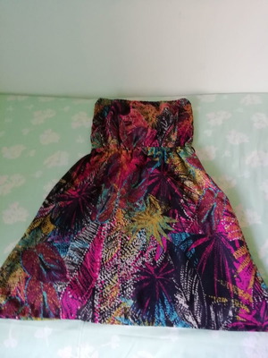Etam Strapless Multicolor Dress Used, Size L