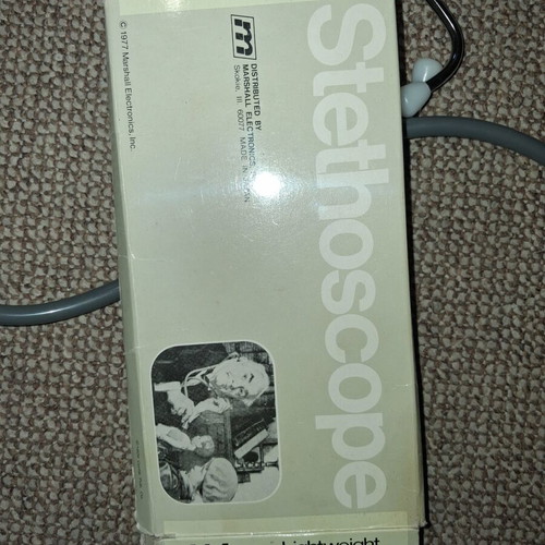 Vintage Marshal 414 stethoscope used, silver dual head