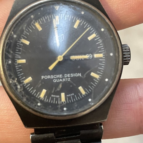 Porsche Design vintage women's quartz watch used, black