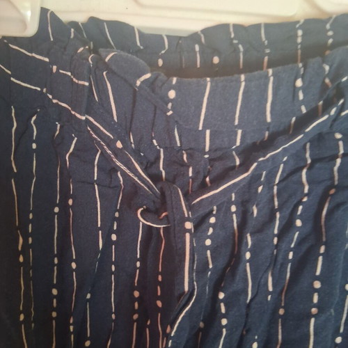 Women's salvari pants like new, dark blue with white stripes, size M