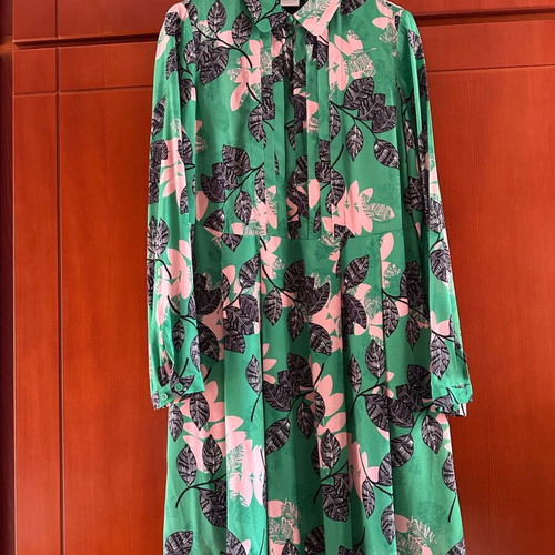 Madeleine silk blend floral shirt dress like new, EU 38