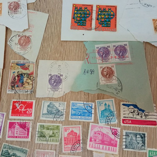 Vintage Stamp Collection from Abroad used, lot