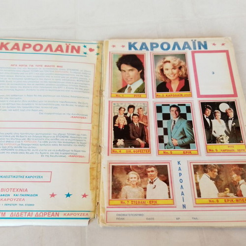 Carousel album used with 43 Caroline stickers