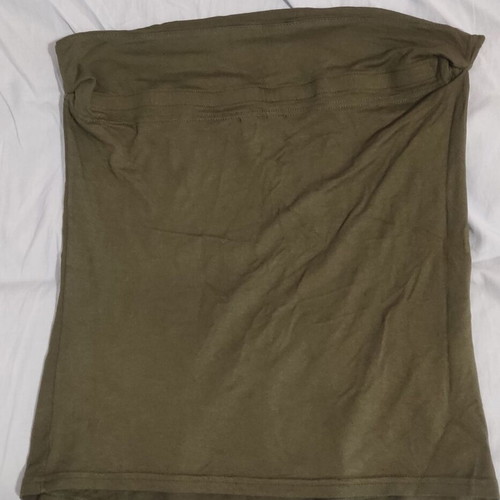 Strapples top khaki elastic Large Bershka like new