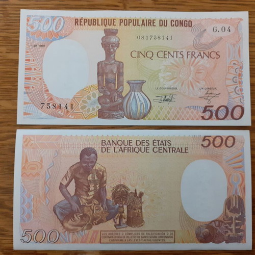 Congo 500 Francs 01.01.1991 new
