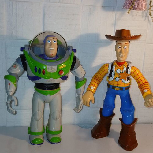 Toy Story walkie-talkie set used with Buzz Lightyear and Sheriff Woody figures