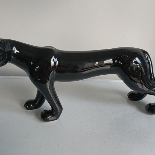 Porcelain panther statue like new, 30 cm