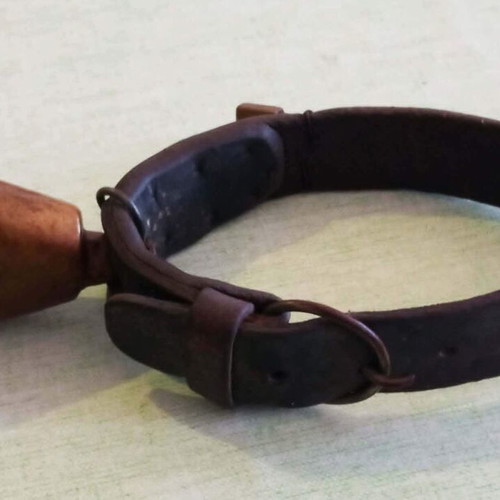 Authentic Old Kypri Bell with Leather Strap and Anti-Theft Lock like new