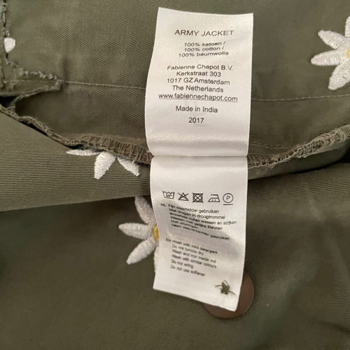 Fabienne Chapot cargo jacket with daisies, size M(S)