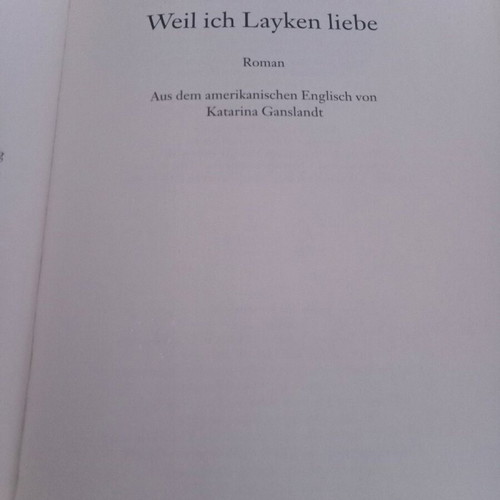 Weil Ich Layken Liebe Colleen Hoover book like new, in German