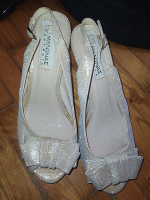 Mylonas shoes used, gold color, size 38