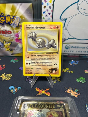 Pokemon card Brock’s Geodude gym heroes σαν καινούργιο