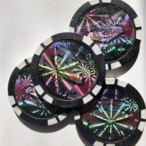 High Roller Casino Las Vegas Laser Holographic Chip like new